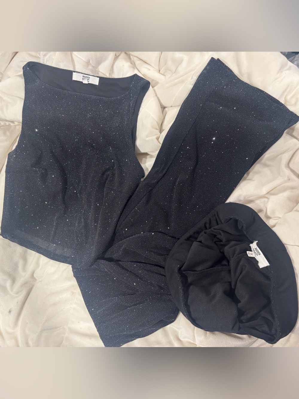 Sparkle Black Tank Top by Bebe